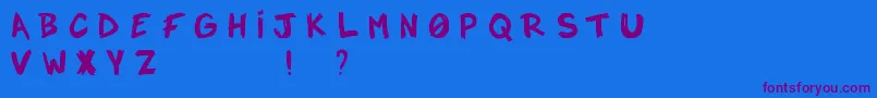 Notadrop Font – Purple Fonts on Blue Background