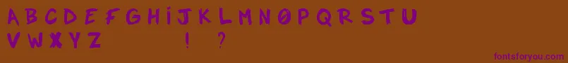 Notadrop Font – Purple Fonts on Brown Background