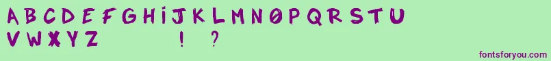 Notadrop Font – Purple Fonts on Green Background