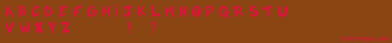 Notadrop Font – Red Fonts on Brown Background