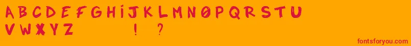 Notadrop Font – Red Fonts on Orange Background