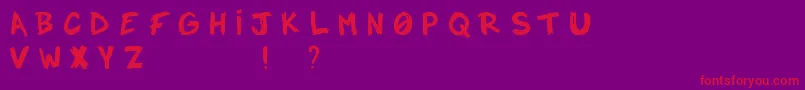 Notadrop Font – Red Fonts on Purple Background