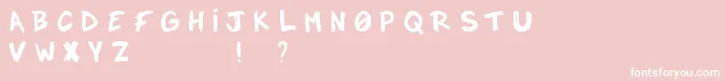 Notadrop Font – White Fonts on Pink Background