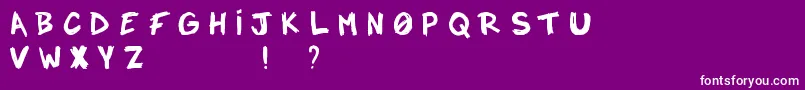 fuente Notadrop – Fuentes Blancas Sobre Fondo Morado