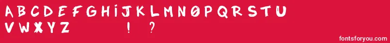 Notadrop Font – White Fonts on Red Background