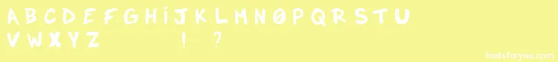 Notadrop Font – White Fonts on Yellow Background