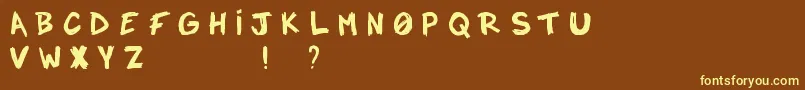 Notadrop Font – Yellow Fonts on Brown Background