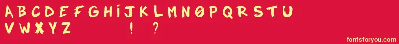 Notadrop Font – Yellow Fonts on Red Background