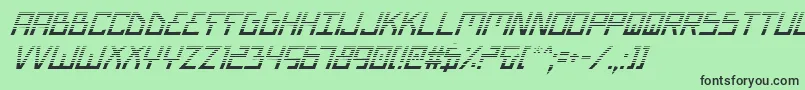 Czcionka BionicTypeGradItalic – czarne czcionki na zielonym tle