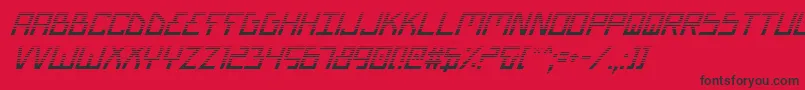 フォントBionicTypeGradItalic – 赤い背景に黒い文字