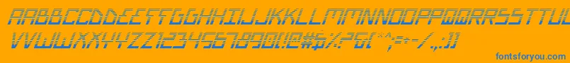 BionicTypeGradItalic Font – Blue Fonts on Orange Background