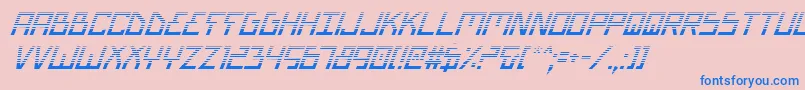 BionicTypeGradItalic Font – Blue Fonts on Pink Background