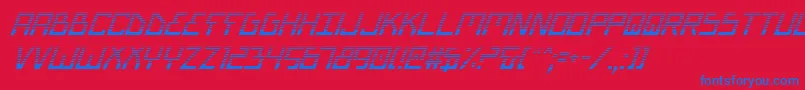 BionicTypeGradItalic Font – Blue Fonts on Red Background