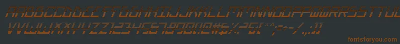 Czcionka BionicTypeGradItalic – brązowe czcionki na czarnym tle