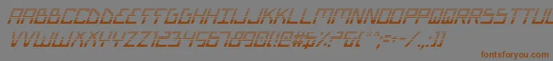 Czcionka BionicTypeGradItalic – brązowe czcionki na szarym tle