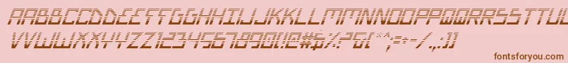 BionicTypeGradItalic-Schriftart – Braune Schriften auf rosa Hintergrund
