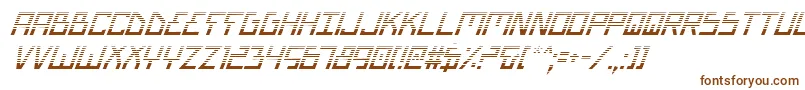 BionicTypeGradItalic-fontti – ruskeat fontit valkoisella taustalla