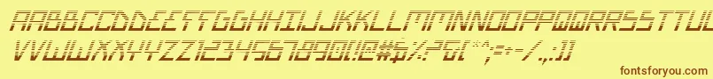 BionicTypeGradItalic Font – Brown Fonts on Yellow Background