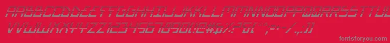BionicTypeGradItalic Font – Gray Fonts on Red Background