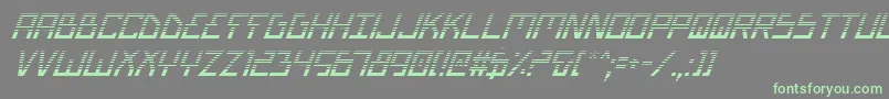 BionicTypeGradItalic Font – Green Fonts on Gray Background