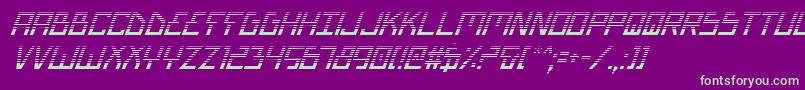 Шрифт BionicTypeGradItalic – зелёные шрифты на фиолетовом фоне