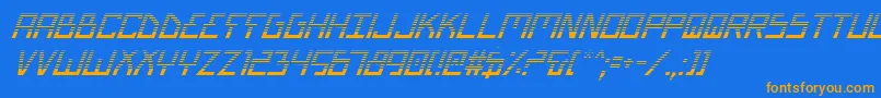 BionicTypeGradItalic Font – Orange Fonts on Blue Background