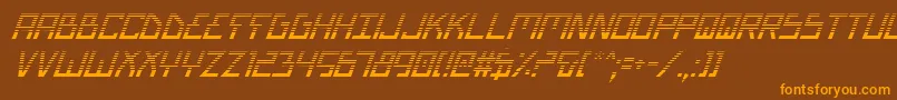 Шрифт BionicTypeGradItalic – оранжевые шрифты на коричневом фоне