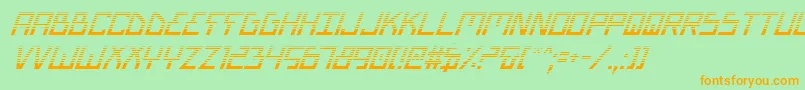 Police BionicTypeGradItalic – polices orange sur fond vert