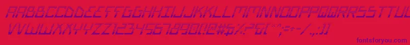 BionicTypeGradItalic Font – Purple Fonts on Red Background