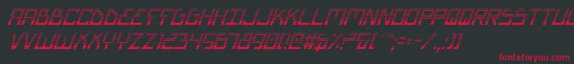 BionicTypeGradItalic Font – Red Fonts on Black Background