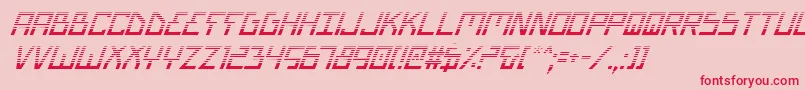 Czcionka BionicTypeGradItalic – czerwone czcionki na różowym tle