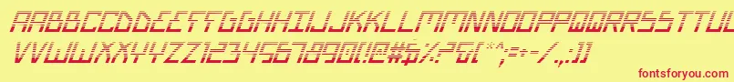 Police BionicTypeGradItalic – polices rouges sur fond jaune