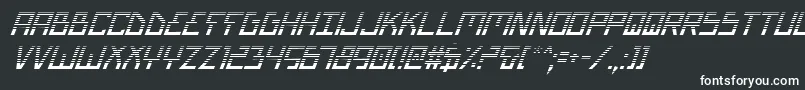BionicTypeGradItalic-fontti – valkoiset fontit