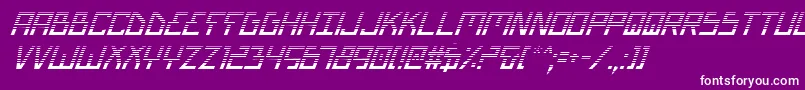BionicTypeGradItalic Font – White Fonts on Purple Background