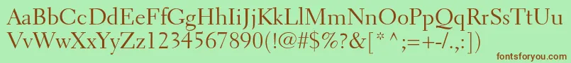 ElectraltstdRegular Font – Brown Fonts on Green Background