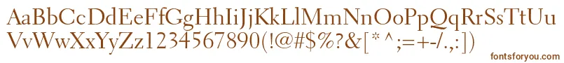 Шрифт ElectraltstdRegular – коричневые шрифты на белом фоне