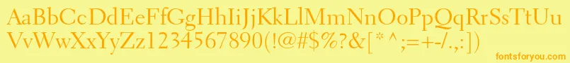 ElectraltstdRegular Font – Orange Fonts on Yellow Background