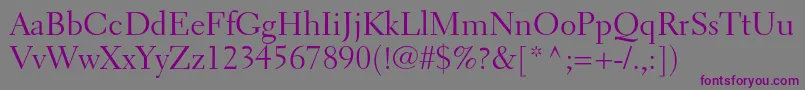 ElectraltstdRegular Font – Purple Fonts on Gray Background