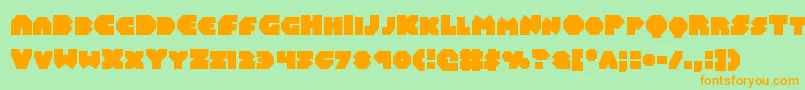 Balastaral Font – Orange Fonts on Green Background