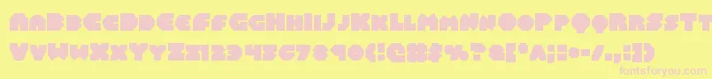 Balastaral Font – Pink Fonts on Yellow Background