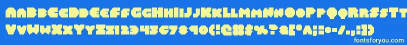 Balastaral Font – Yellow Fonts on Blue Background