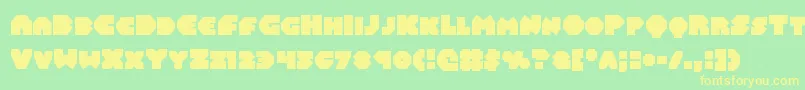 Balastaral Font – Yellow Fonts on Green Background