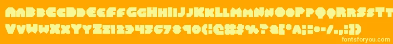 Balastaral Font – Yellow Fonts on Orange Background