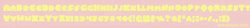 Balastaral Font – Yellow Fonts on Pink Background