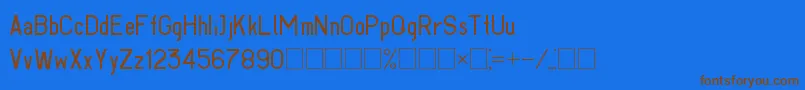 Gost293062Part1 Font – Brown Fonts on Blue Background