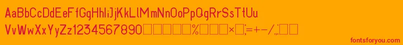 Gost293062Part1 Font – Red Fonts on Orange Background