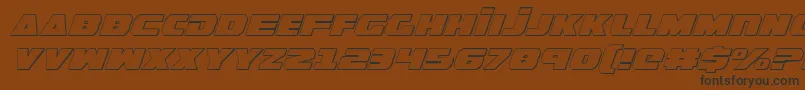 GuardianShadowItalic Font – Black Fonts on Brown Background