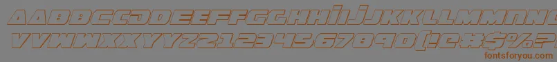 GuardianShadowItalic-Schriftart – Braune Schriften auf grauem Hintergrund