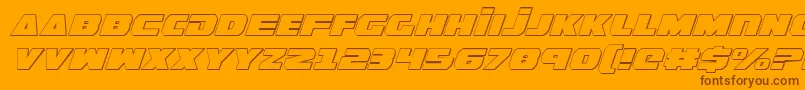 GuardianShadowItalic Font – Brown Fonts on Orange Background