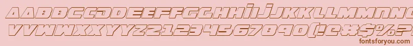 Weitere Informationen zur GuardianShadowItalic-Schriftart GuardianShadowItalic-Schriftart – Braune Schriften auf rosa Hintergrund